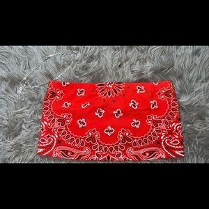 Crop Top Tube. Bandana Red, used once.